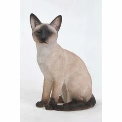 New 🔥 Statues Hi-Line Gift Ltd. Sitting Siamese Cat Statue ⭐