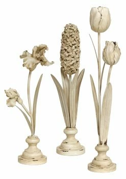 Brand new 😍 Melrose International Standing Flowers Sculptures - Set Of 3 ✔️