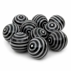 Best deal ✨ Spheres & Orbs Oriental Furniture 10 Piece White Double Stripes Porcelain Ball Set 🔥