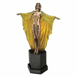 Hot Sale ✨ Sculptures Design Toscano Majestic Maiden Art Deco Illuminated Sculpture 🥰