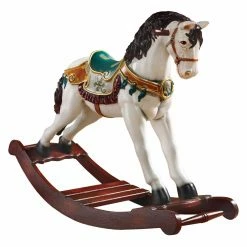 Cheapest ⌛ Sculptures Design Toscano Victorian Carousel Pony Rocking Horse Statue 👏