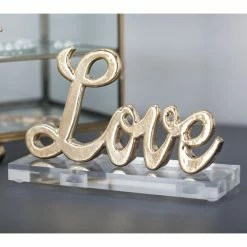 Outlet 😉 Words & Letters DecMode Love Decorative Sign Figurine - Set Of 2 💯