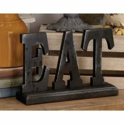 Best Sale 👍 Words & Letters DecMode Home And Hearth 8 In. Word Eat Sign 🔔
