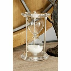 Flash Sale 🎁 Hourglass DecMode Metal Acrylic Sand Timer With Silver Iron Rods ⌛